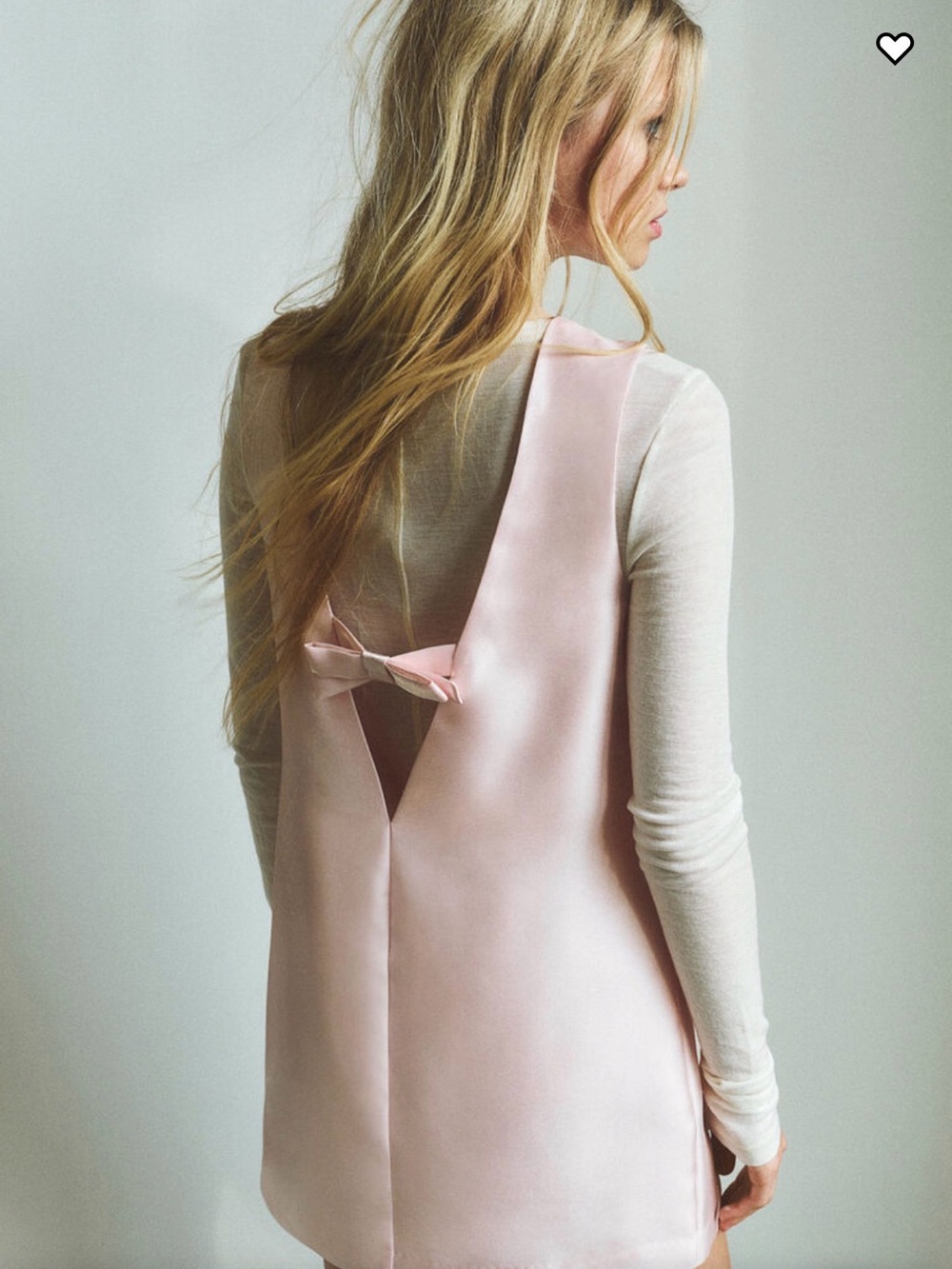 H&M Divided Light Pink Sleeveless Mini Shift Dress with Bow Detail Like New - Picture 9 of 10